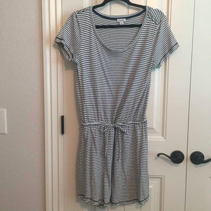 Splendid Striped Drawstring Dress